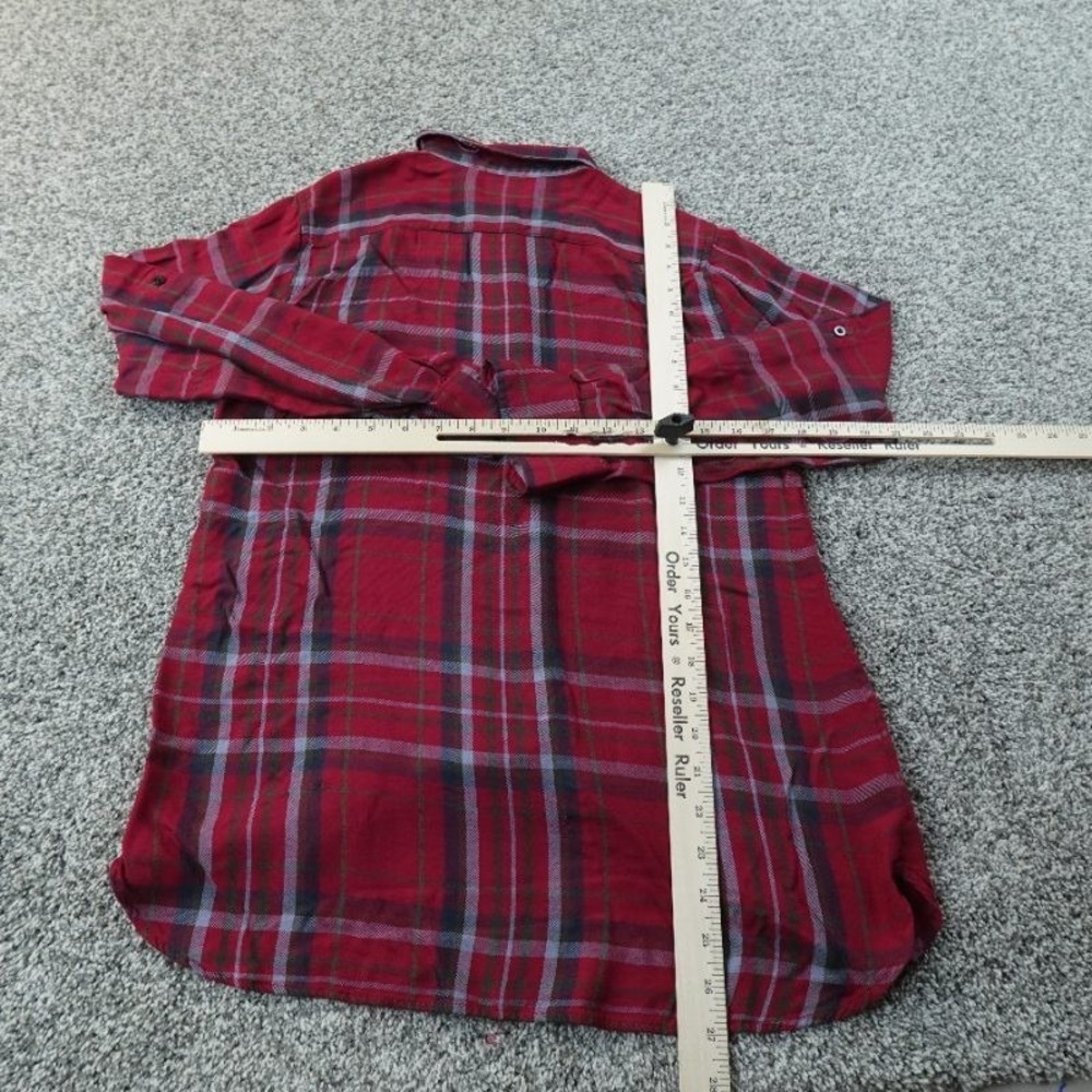 Ralph Lauren Shirt Womens S Red Plaid Flannel Button Down Long Sleeve Outdoor - Picture 6 of 13